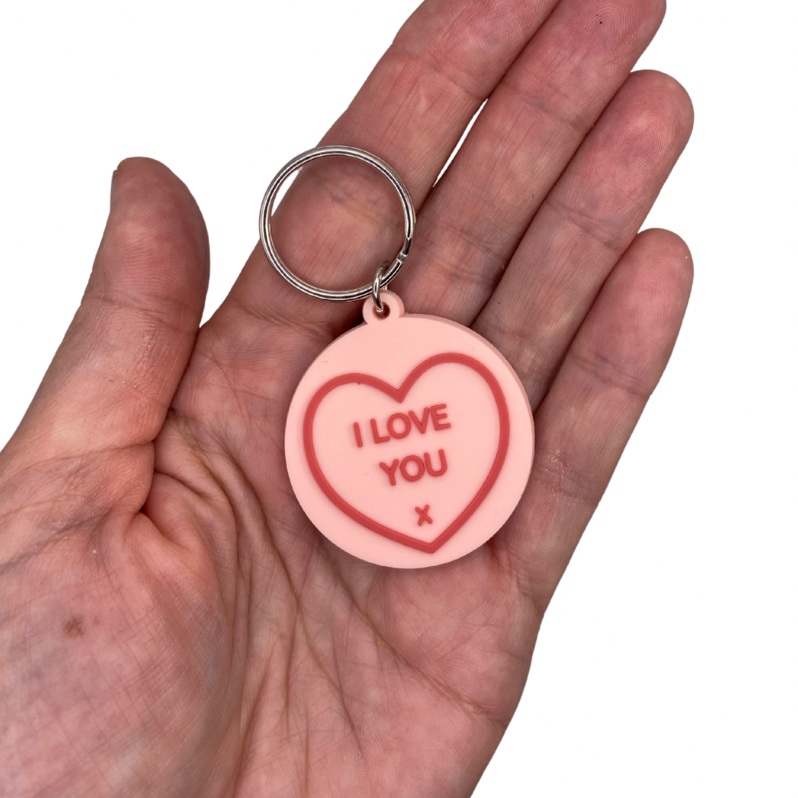 Anniversary card with heart Keyring gift