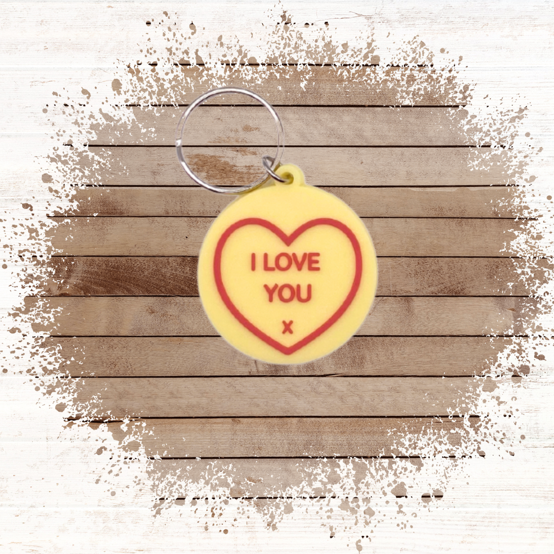 Happy Birthday Nan card with heart Keyring gift