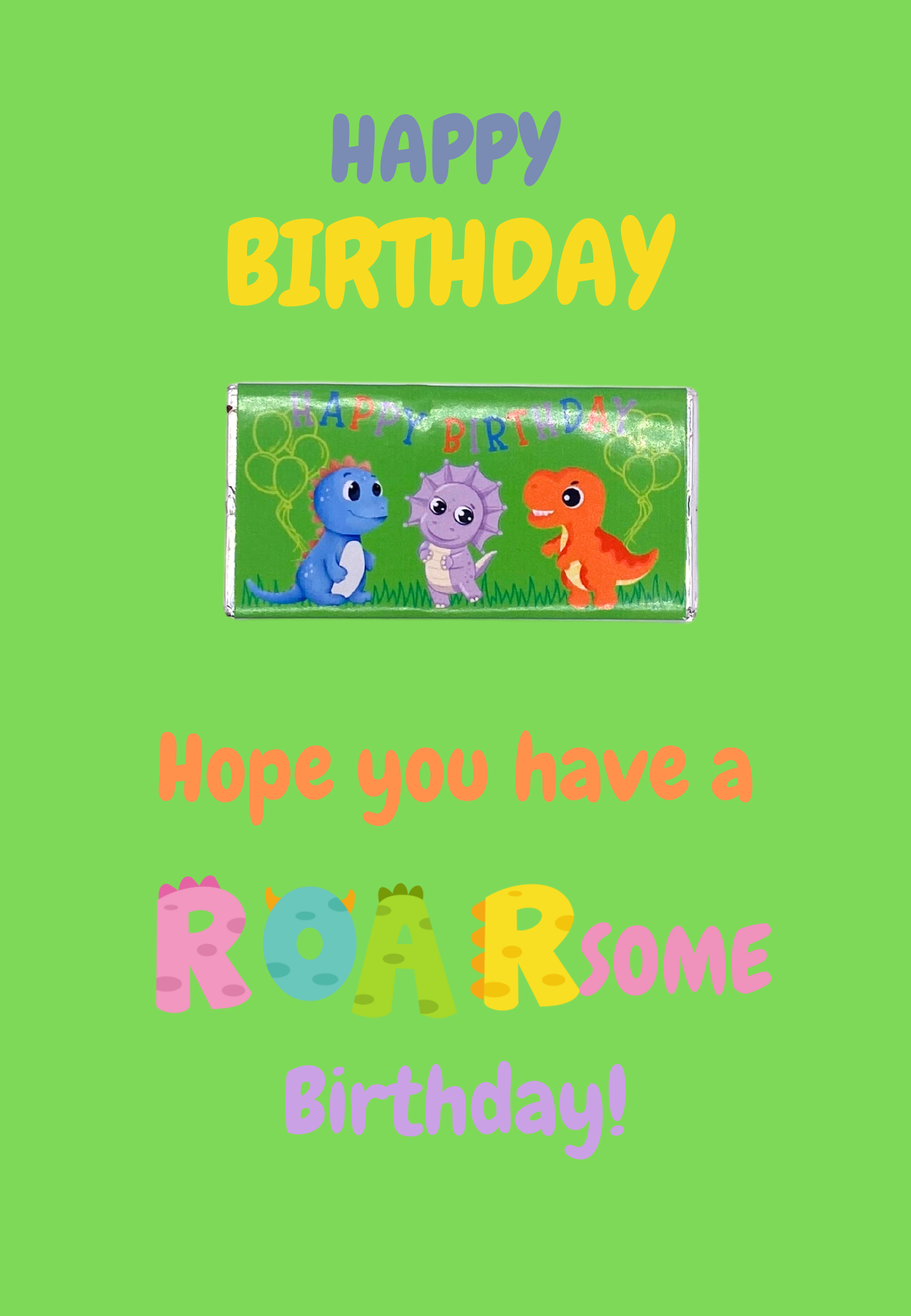 Child Birthday card with milk chocolate gift