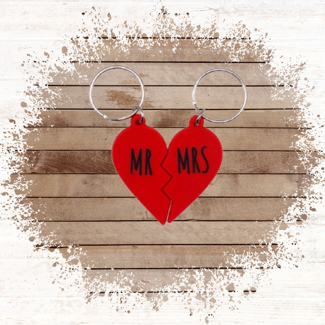 Wedding card with mr and Mrs Keyring gifts
