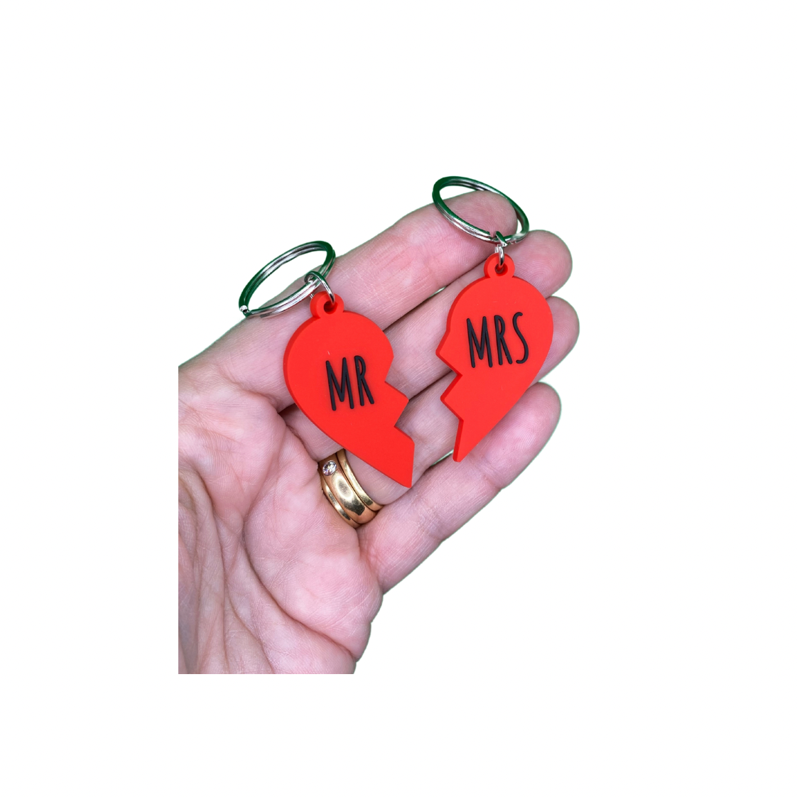 Wedding card with mr and Mrs Keyring gifts