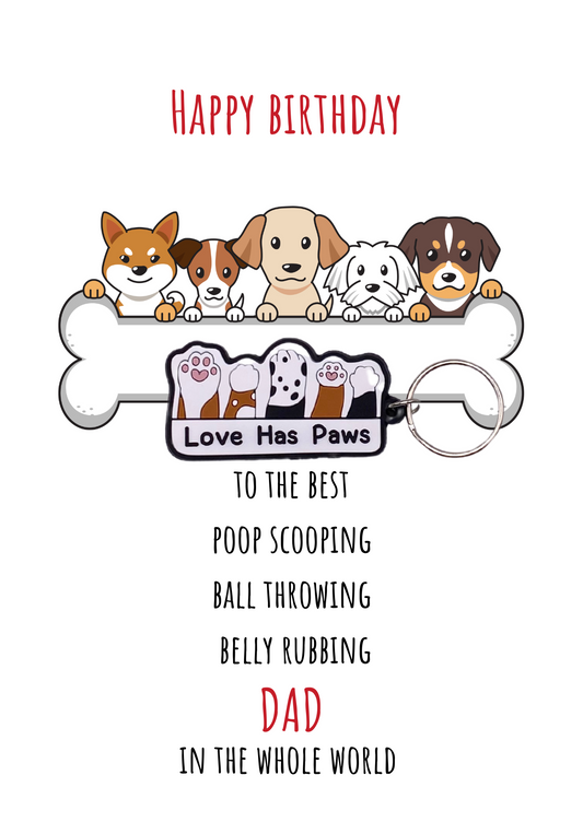 KBD001M. Dog Dad Birthday-6 pack