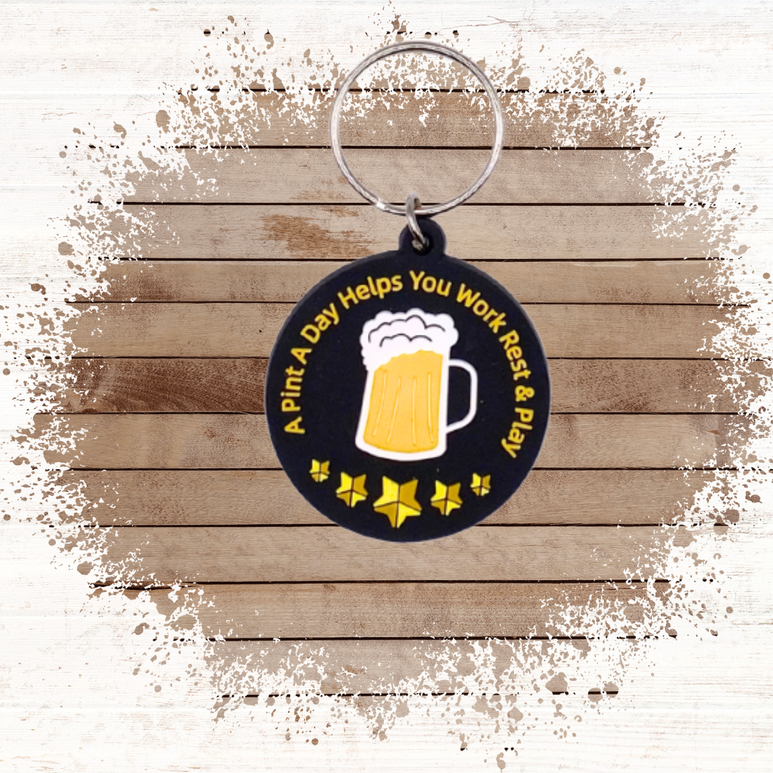 21st Birthday with beer Keyring gift