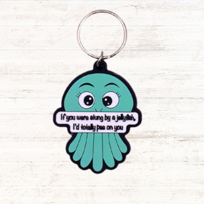 Thank you card with jellyfish Keyring gift