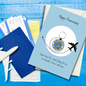 Anniversary card with world Keyring gift