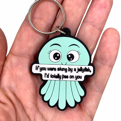 Friend birthday card with jellyfish Keyring gift