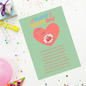 Birthday card with cake Keyring gift
