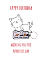 KBD001U. Purrrfect birthday-6 pack