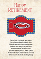 Retirement card with classic car Keyring gift